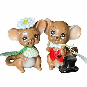 Vintage Josef Originals Mouse Bride and Groom Wedding Mice Bridal MCM